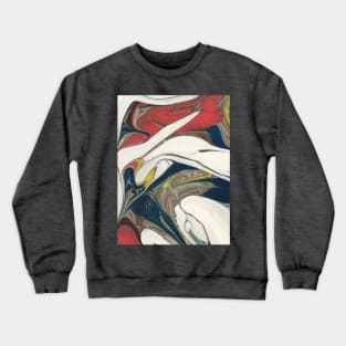 "I'm very bendy" Modern Abstract Fluid Painting Crewneck Sweatshirt